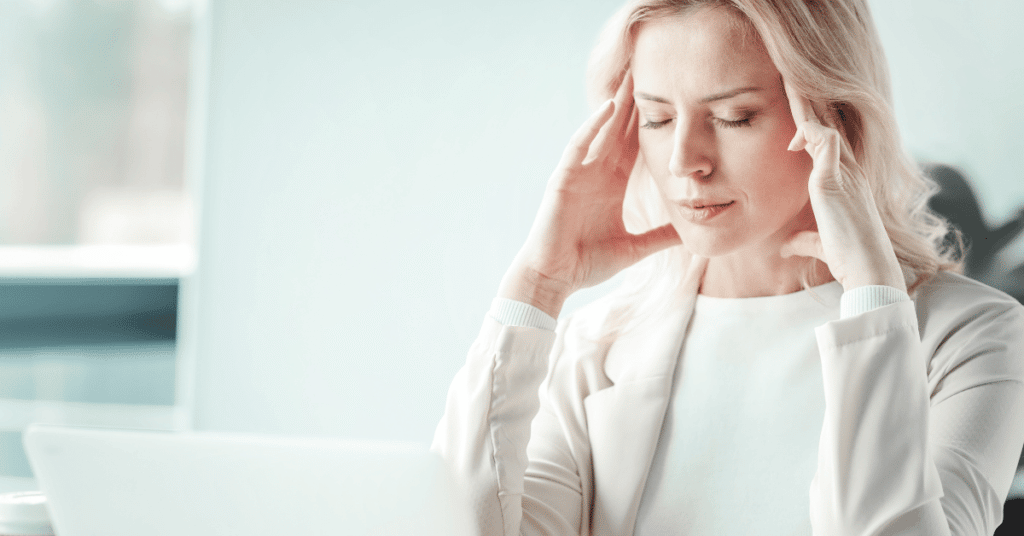 woman stressed toxic productivity